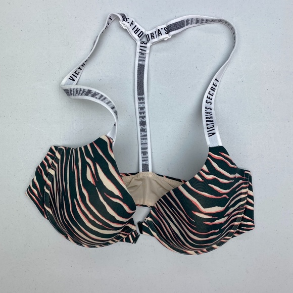 VS BLK/TAN T-shirt Lightly Lined Demi, 34C. *P1029 - Picture 1 of 8